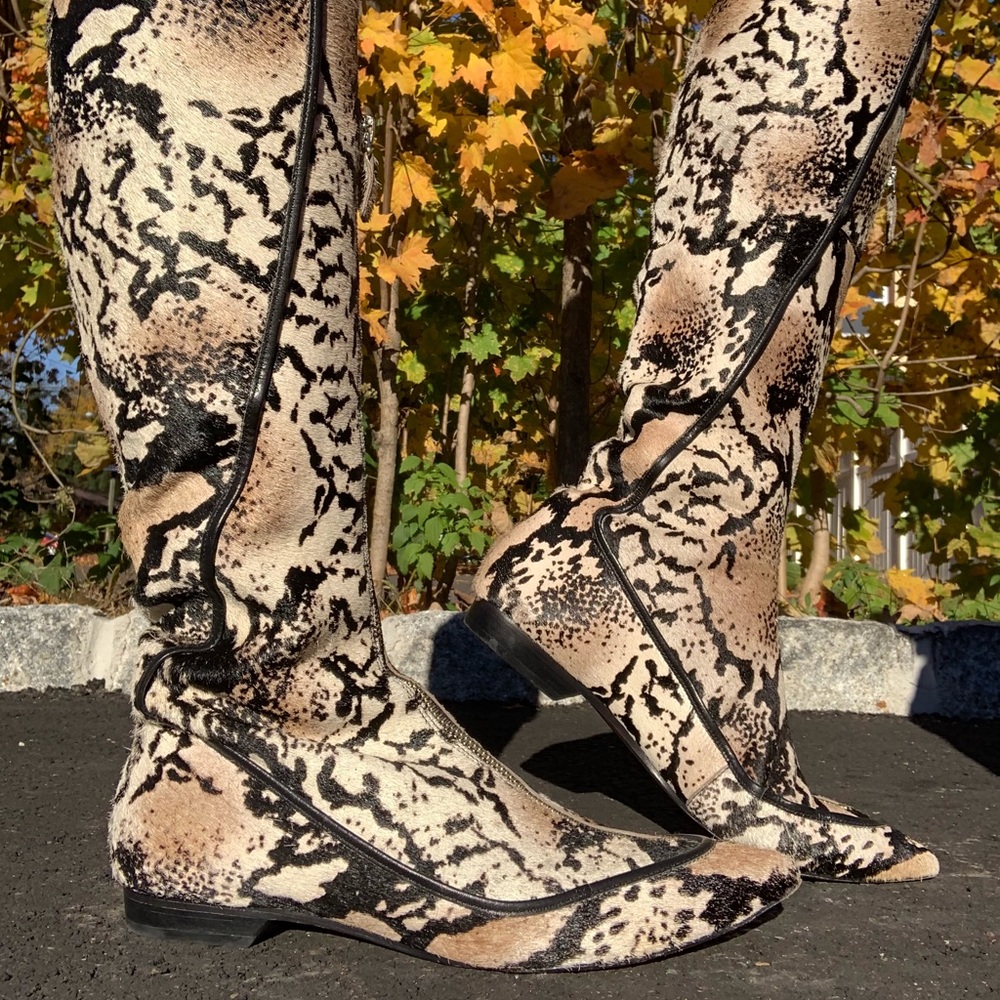 Derek Lam Print Knee High Boots